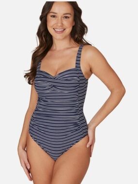 Nip Tuck Joanne nautical stripe shapewear swimsuit